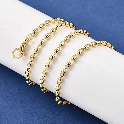 2.5MM Brass Oval Link Chain Necklaces NJEW-M108-20G-1
