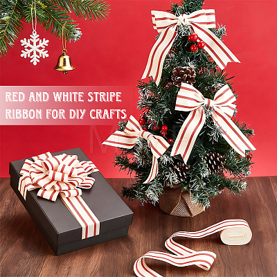 Polyester Stripe Ribbon OCOR-WH0109-368D-1