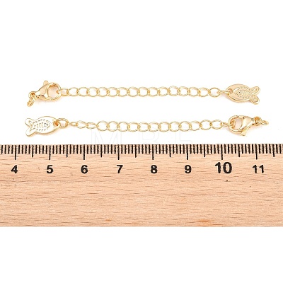 Brass Curb Chain Extender KK-P354-09G-1