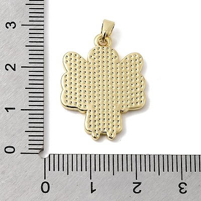 Brass Enamel Pendants KK-L262-10G-02-1