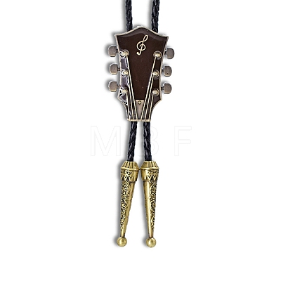 Alloy Enamel Guitar Pendant Bolo Tie Lariat Necklaces NJEW-WH0002-259-1