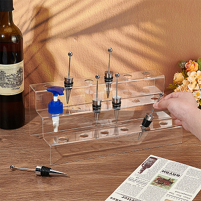 18-Hole 3-Tier Acrylic Display Stands ODIS-WH0329-62-1