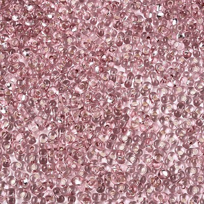 Baking Paint Transparent Glass Seed Beads SEED-N006-05F-1