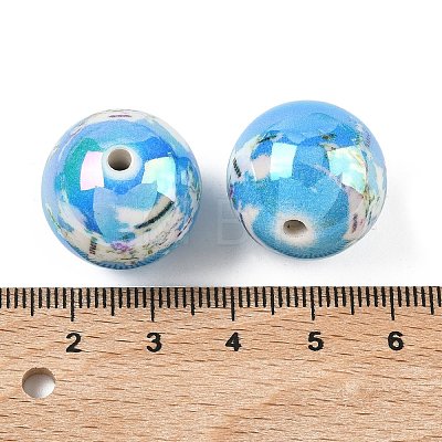 Printing & UV Plating Opaque Acrylic Beads OACR-Z035-05-1