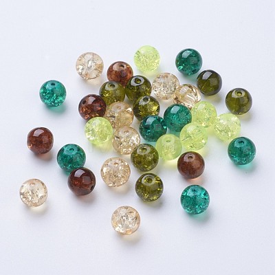 Baking Painted Crackle Glass Beads DGLA-X0006-8mm-10-1