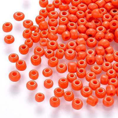 8/0 Baking Paint Glass Round Seed Beads SEED-C029-B-01-1