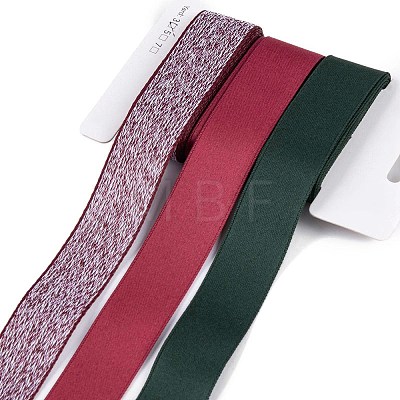 9 Yards 3 Styles Christmas Theme Polyester & Polycotton Ribbons Sets SRIB-A015-01A-07-1
