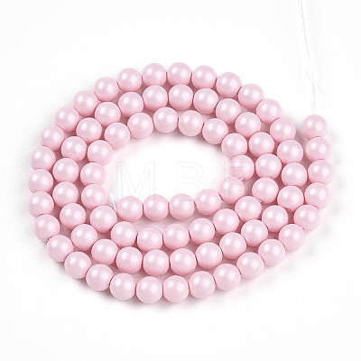 Baking Painted Pearlized Glass Pearl Bead Strands HY-N002-5mm-B04-1