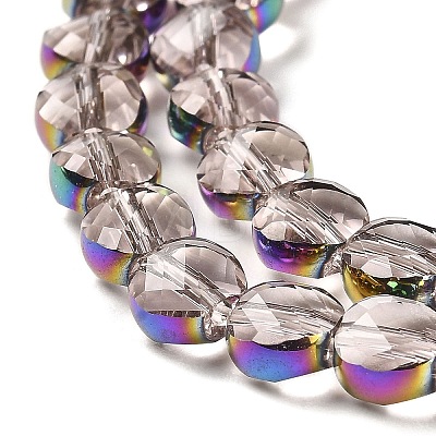 Electroplate Transparent Glass Beads Strands EGLA-Z001-02B-1