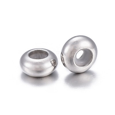 202 Stainless Steel Beads STAS-P238-01P-02-1