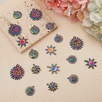 20Pcs 20 Style Rainbow Color Alloy Charm & Pendant JX111A-1