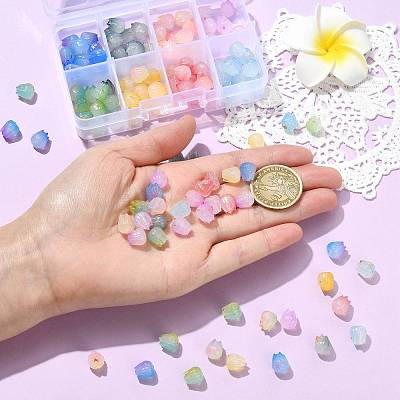 160Pcs 8 Colors Opaque Acrylic Beads OACR-FS0002-76-1