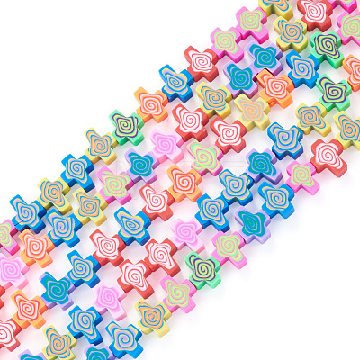 5 Strands Handmade Polymer Clay Beads Strands CLAY-TA0002-13-1