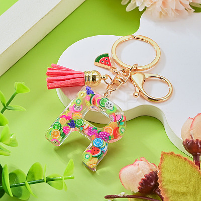 Fruit Series Letter Resin Keychains KEYC-TAC0033-02R-1