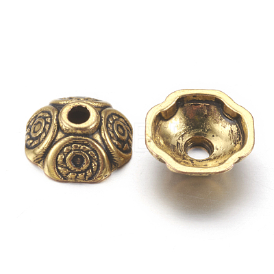 Tibetan Style Bead Caps X-GLF0652Y-NF-1