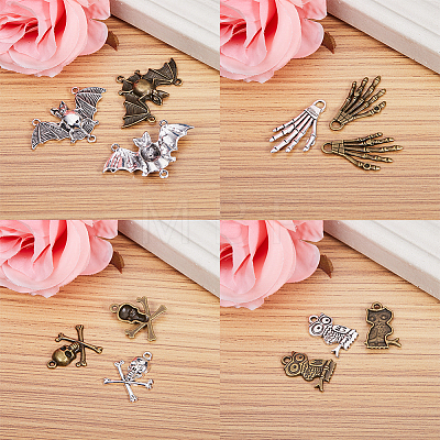 Halloween Jewelry Tibetan Style Pendants TIBEP-SC0001-20-1