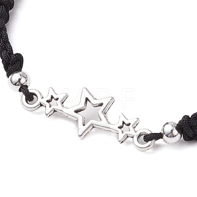 Heart & Star Tibetan Style Alloy Link Bracelets BJEW-JB101002-1