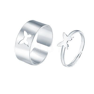 2Pcs Alloy Finger Rings Sets WG95AE9-02-1