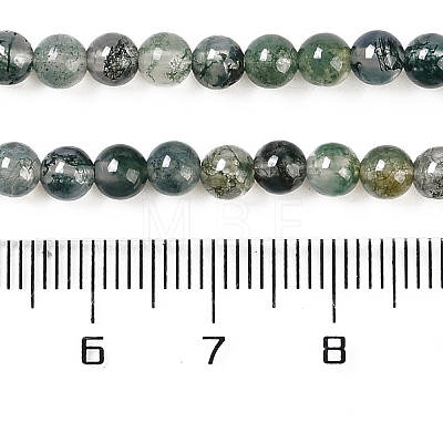 Natural Moss Agate Bead Strands G-J358-01-4mm-1