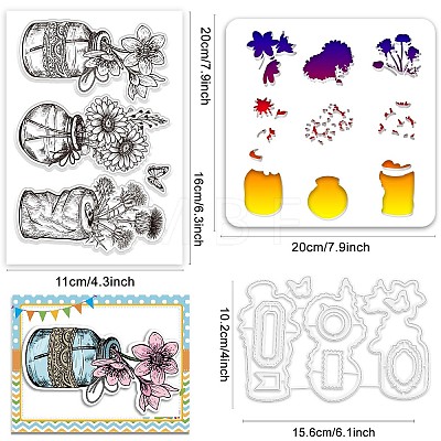 Globleland Custom PVC Plastic Clear Stamps DIY-GL0004-57-1