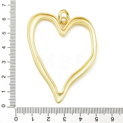 Heart Rack Plating Brass Big Pendants X-KK-Z067-10G-1