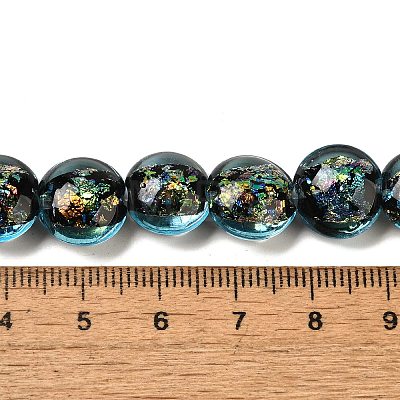 Handmade Dichroic Foil Glass Beads Strands DICH-U001-11A-1