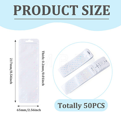 50Pcs Rectangle Glitter Holographic Plastic Yin-yang Zip Top Gift Bags OPP-TADJ0001-07A-1