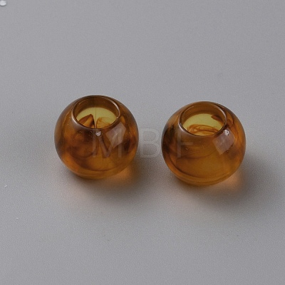 Acrylic European Beads OACR-WH0028-18E-1
