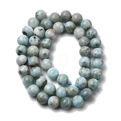 Natural Larimar Beads Strands G-B156-A01-8mm-1
