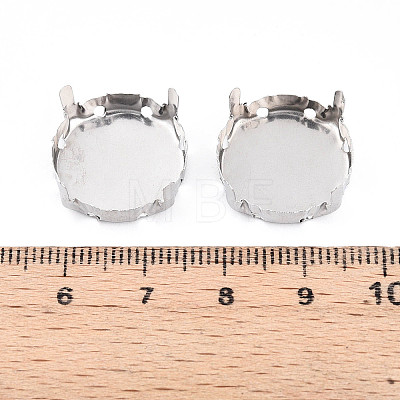 201 Stainless Steel Sew on Prong Settings STAS-T032-01-18mm-P-1