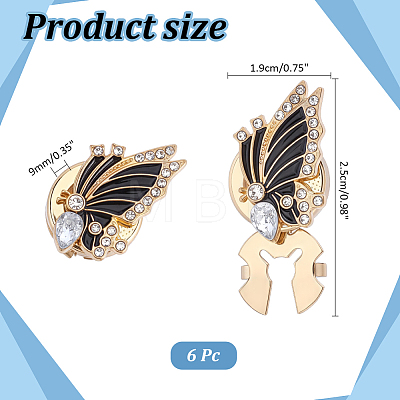 Alloy Rhinestone Cufflinks FIND-WH0111-882A-1