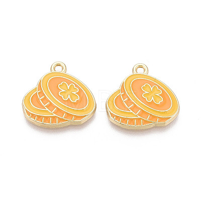 Saint Patrick's Day Alloy Enamel Pendants ENAM-T024-48A-G-1
