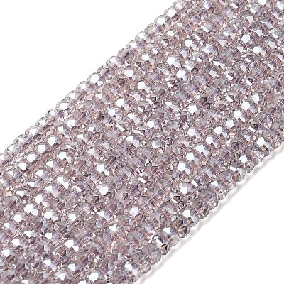 Electroplate Glass Beads Strands GLAA-Q105-03M-1