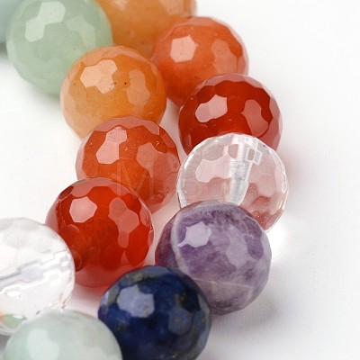 Natural Mixed Stone Beads Strands G-J376-24-12mm-1