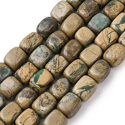 Natural Green Dragon Veins Beads Strands G-D098-D01-1