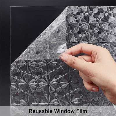 PVC Static Cling Non-Adhesive Window Film DIY-WH0326-43-1