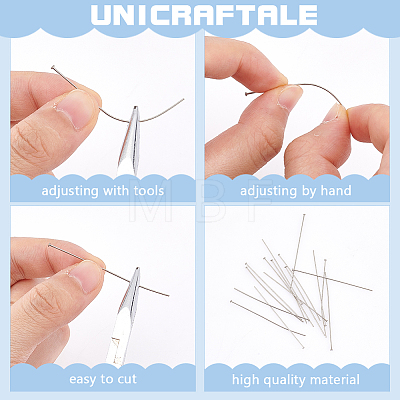 800Pcs 304 Stainless Steel Flat Head Pins STAS-UN0058-94B-P-1