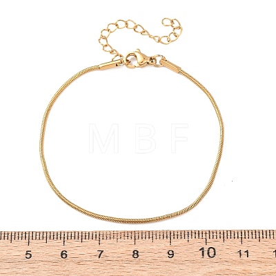 304 Stainless Steel Snake Chain Bracelets for Women BJEW-G775-02G-1