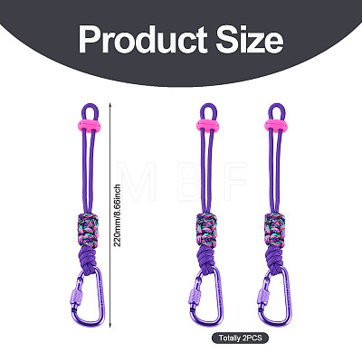 Polyester Cord Ropes Pendant Decorations HJEW-TADJ0022-02B-1