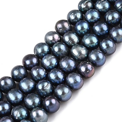 Natural Cultured Freshwater Pearl Beads Strands PEAR-N013-08H-1