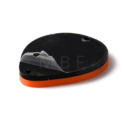 Opaque Acylic Connector Charms SACR-WH0006-21C-1
