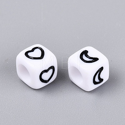 Opaque Acrylic Beads SACR-Q001-09B-1