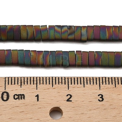 Electroplated Frosted Non-magnetic Synthetic Hematite Beads Strands G-G089-A01-06-1