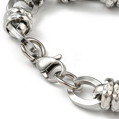 Handmade 201 Stainless Steel Link Bracelets STAS-Z056-13P-1