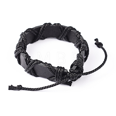 Adjustable Leather Cord Bracelets BJEW-L578-01-1