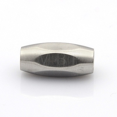 304 Stainless Steel Matte Surface Magnetic Clasps with Glue-in Ends STAS-O042-C-31-1