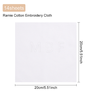 Ramie Cotton Embroidery Cloth DIY-BC0005-98-1