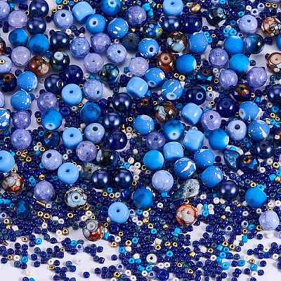 2 Bag Glass Round Beads Set JX547M-1