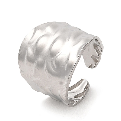 304 Stainless Steel Open Cuff Ring RJEW-Z015-01P-1