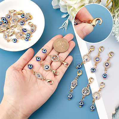20Pcs Evil Eye Theme Pendant Decorations HJEW-PH0001-77-1